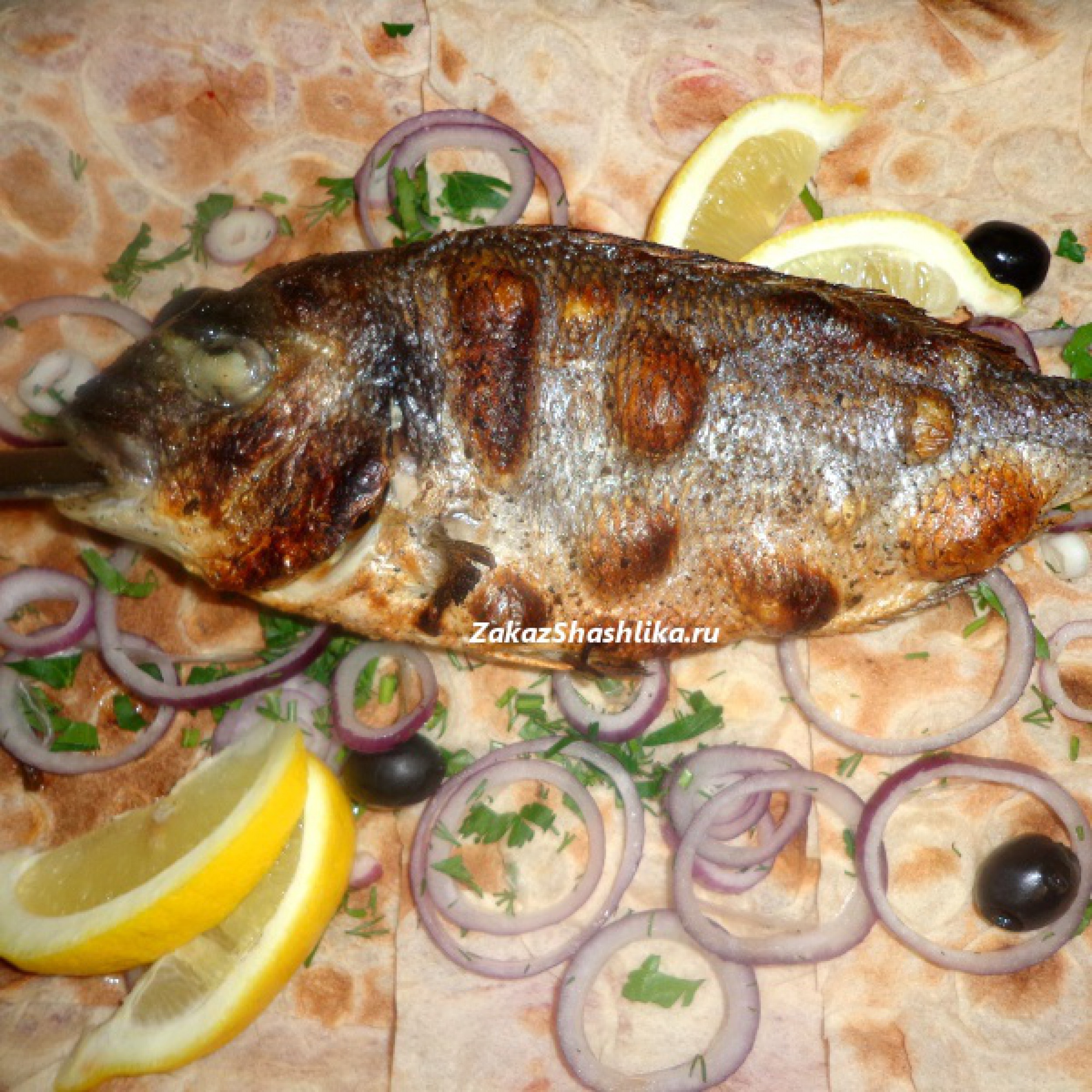 Рыба Дорадо на мангале
