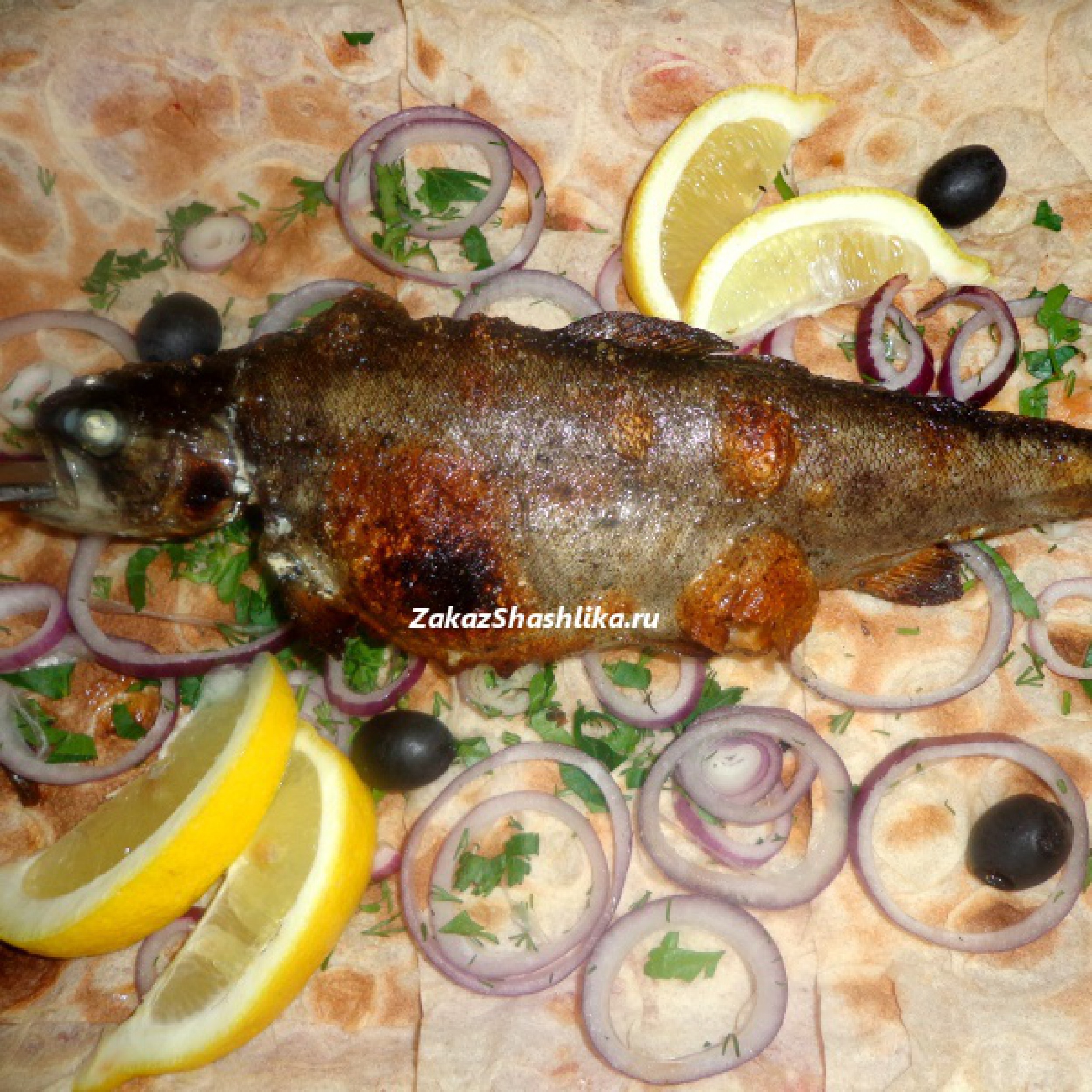 Рыба Форель на мангале